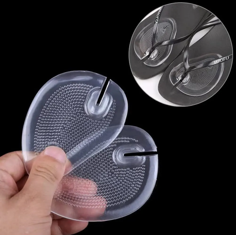3 Pairs Non-Slip Silicone Gel Thong Sandal Toe Guards Protectors Self-Adhesive Anti-Skid Silicone Flip-Flops Toe Guards Cushions